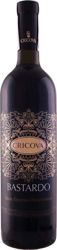 Вино Cricova Бастардо красное полусладкое 0.75 л 9-13%