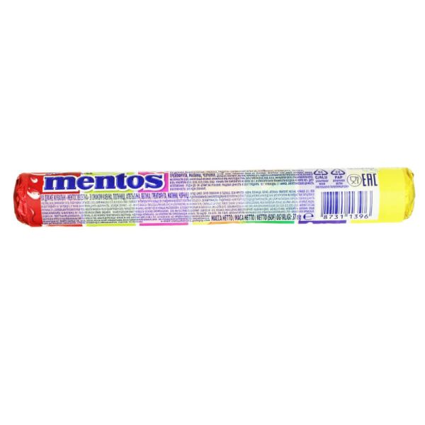 Упаковка жевательного драже Mentos Лимонад 37.5 г х 24 шт
