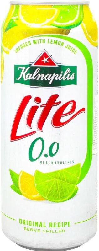 Пиво Kalnapilis Lite Lemon безалкогольное 0,5 л