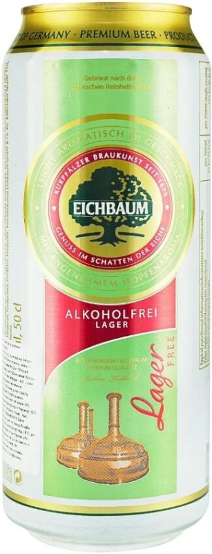 Пиво Eichbaum Lager безалкогольное 0.5 л