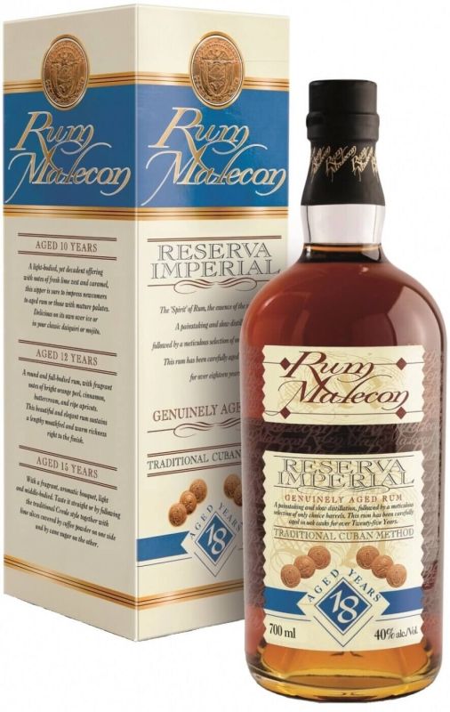 Ром Malecon Reserva Imperial Anejo 18 Anos в подарочной коробке 0.7 л