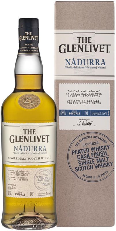 Виски Glenlivet, "Nadurra" Peated, gift box, 1 л