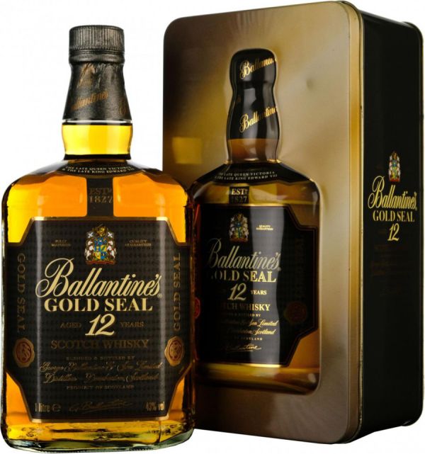 Виски Ballantine's "Gold Seal", 12 Years Old, metal box, 1 л