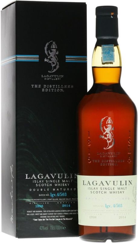 Виски Lagavulin 1998 "Distillers Edition", gift box, 0.7 л