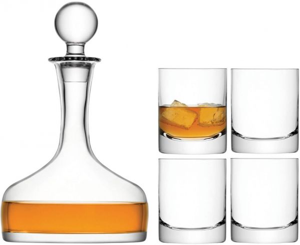 Набор из 4-х бокалов для виски 250мл с графином 1,6л Bar, LSA international