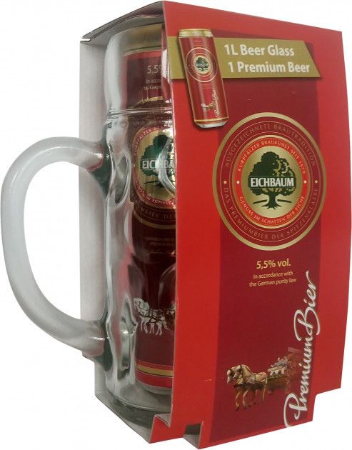 Пиво "Eichbaum" Premium Beer, in can with mug, 0.95 л
