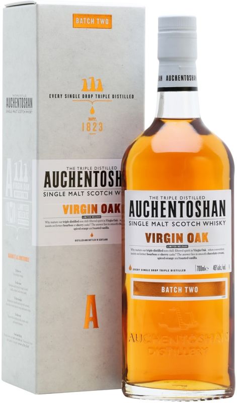 Виски "Auchentoshan" Virgin Oak Batch 2, gift box, 0.7 л