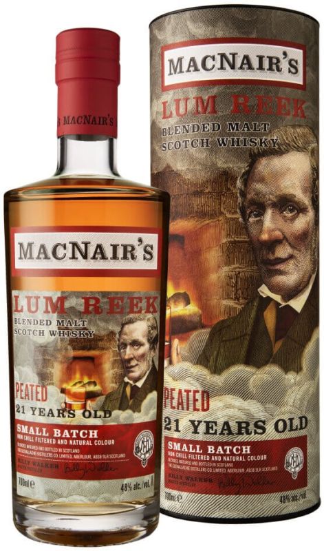 ウイスキー MACNAIR'S RUM REEK21 YEARS OLD Lum Reek 21-Year-Old Peated Blended Malt Scotch Whisky