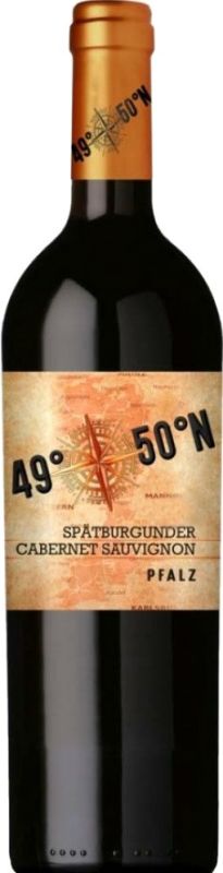 Вино Weinkellerei Hechtsheim, "49° 50° N" Spatbugunder-Cabernet Sauvignon, Pfalz QbA
