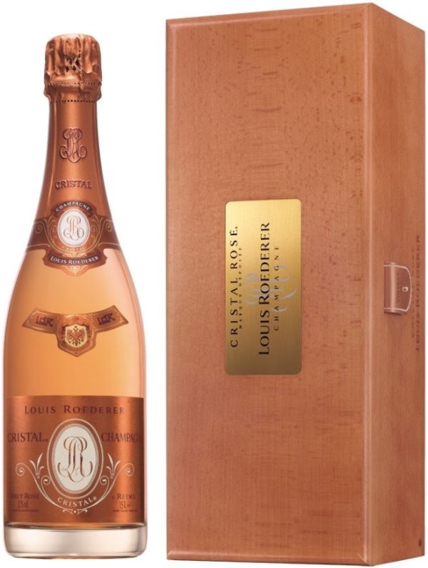 Шампанское "Cristal" Rose AOC, 2012, wooden box, 1.5 л