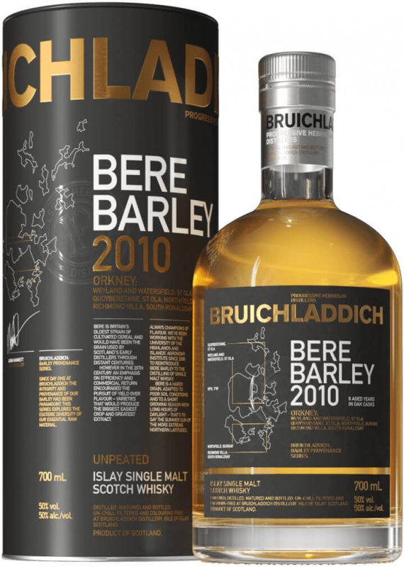 Віскі Bruichladdich, Bere Barley, 2010, in tube, 0.7 л