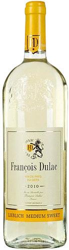 Вино "Francois Dulac" Vin de Pays du Gers Blanc, 2010, 1 л