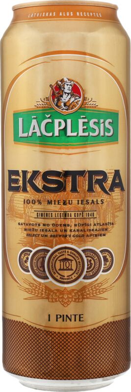 Упаковка пива Lacplesis Ekstra светлое фильтрованное 5.4% 0.568 л x 24 шт
