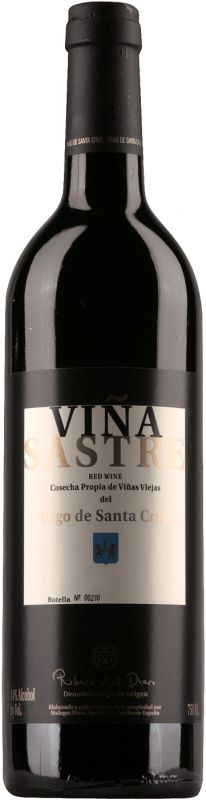 Вино Vina Sastre, "Pago de Santa Cruz", Ribera del Duero DO, 2009