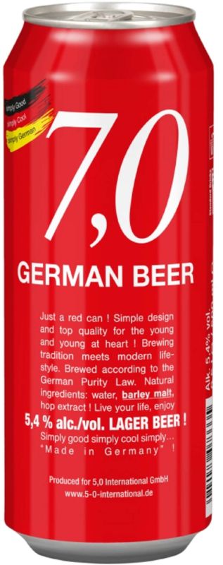 Пиво 7.0 Lager bier 0.5 ж/б