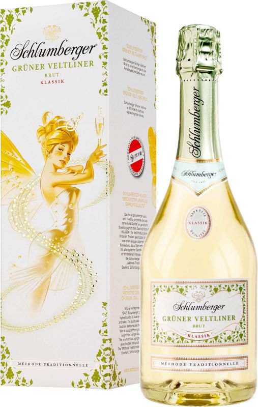 Вино игристое Schlumberger Gruner Veltliner Classic белое брют 0.75 л в подарочной коробке