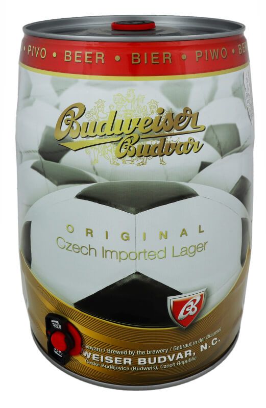 Пиво Budweiser Budvar Football світле відфільтроване 5% 5 л