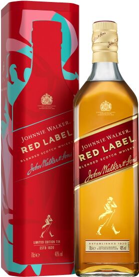 Виски Johnnie Walker «Red label» Tin (метал. кор. FY22) 0,7 л