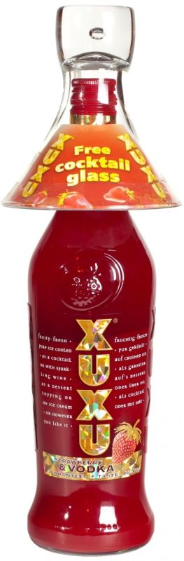 Лікер "XUXU" Strawberry & Vodka, with glass, 0.7 л