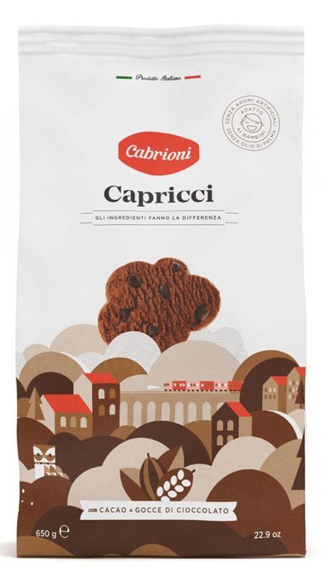 Печенье Cabrioni шоколадное с кусочками шоколада 650 г