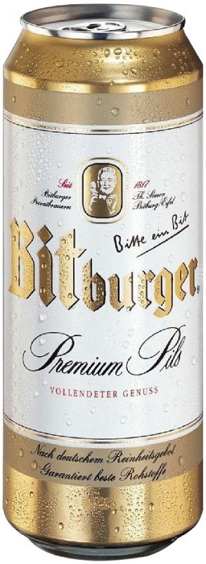 Пиво "Bitburger" Premium Pils, in can, 0.5 л