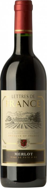 Вино Maison Bouey, "Lettres de France" Merlot VdP, 2012