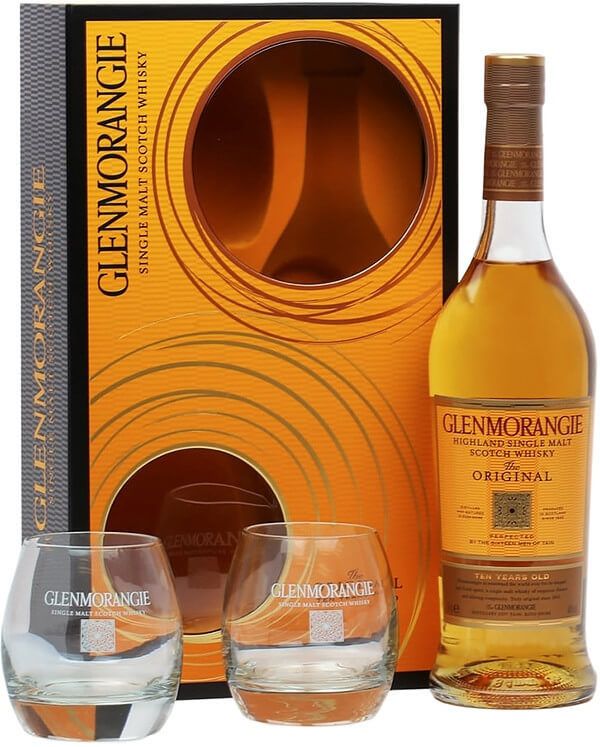 Виски Glenmorangie "The Original" 10 лет выдержки 0.7 л 40% с 2-мя стаканами