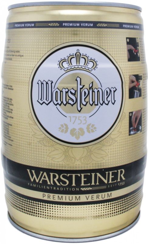 Пиво "Warsteiner" Premium Verum, mini keg, 5 л