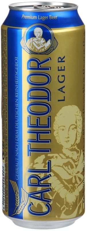 Пиво "Carl Theodor" Lager, in can, 0.5 л