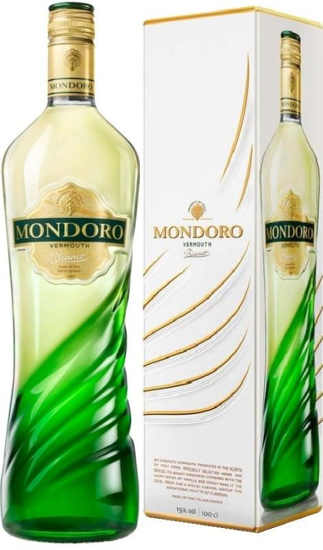 Вермут "Mondoro" Vermouth Bianco, gift box, 1 л