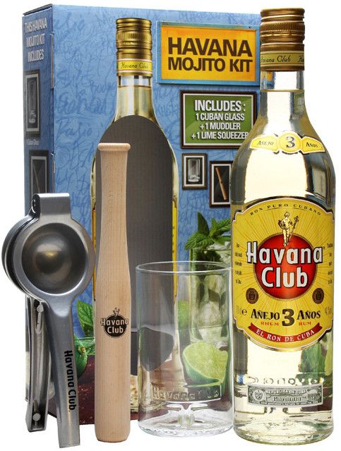 Ром "Havana Club" Anejo 3 years with mojito kit, 1 л