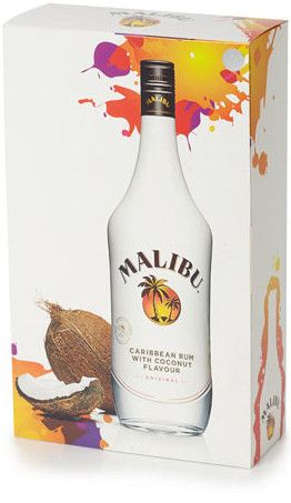 Ликер "Malibu" with glass, 1 л