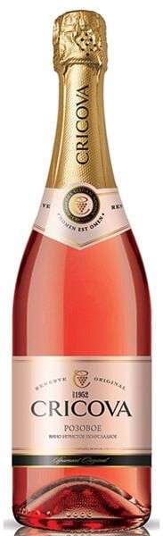 Вино игристое Cricova розовое полусладкое 0.75 л 10.5%