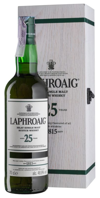 Виски Laphroaig 25yo Cask Strength, wooden box 0,7 л