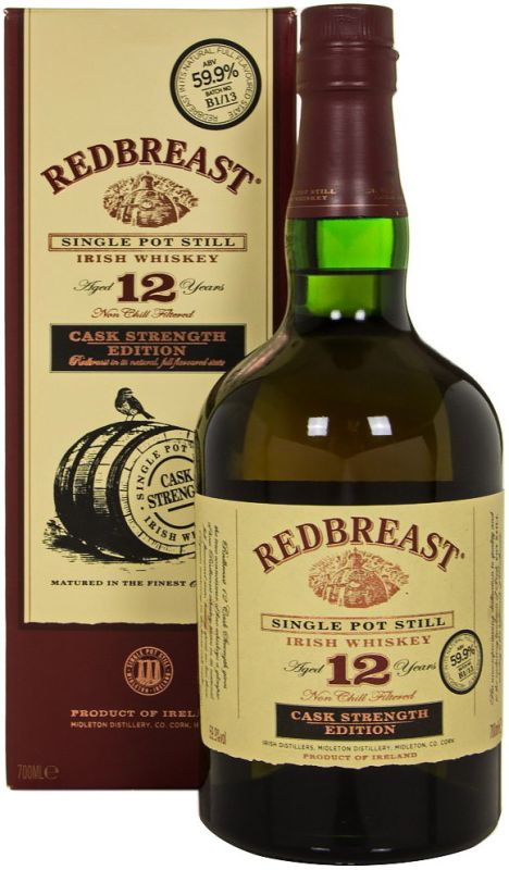 Виски "Redbreast" Cask Strength Edition, 12 Years Old (59,9%), gift box, 0.7 л
