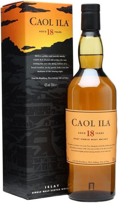 Виски "Caol Ila" malt 18 years old, with box, 0.7 л