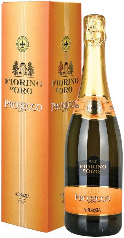 Ігристе вино Abbazia, "Fiorino d'Oro" Prosecco Spumante DOC, gift box