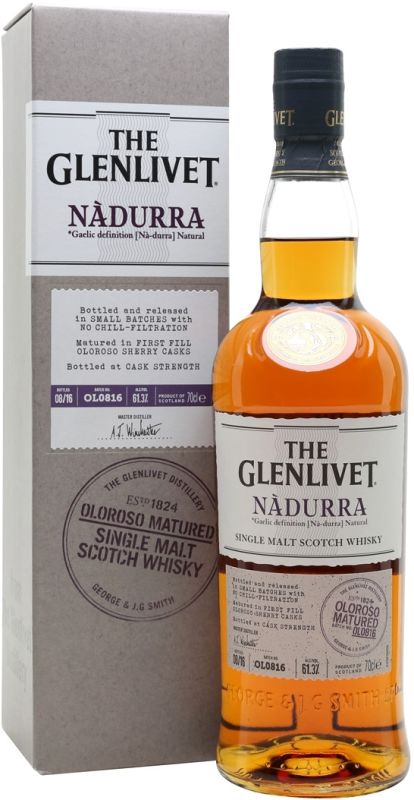 Виски Glenlivet, "Nadurra" Oloroso Matured 61,3%, gift box, 0.7 л