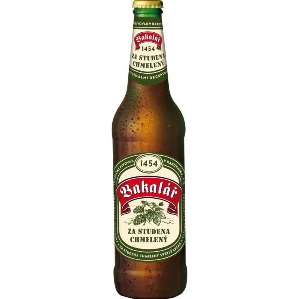 Упаковка пива Bakalar Dry Hopped Lager светлое фильтрованное 5.2% 0.5 л х 20 шт