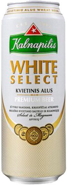 Пиво "Kalnapilis" White Select, in can, 568 мл