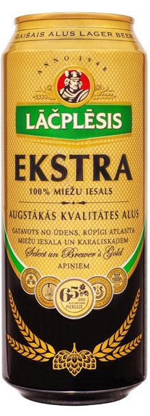 Пиво "Lacplesis" Ekstra, in can, 568 мл