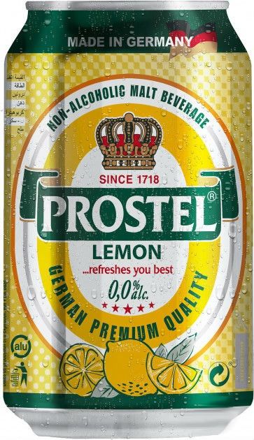 Пиво "Prostel" Lemon Non-Alcoholic, in can, 0.33 л