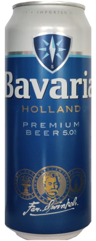 Пиво Bavaria світле відфільтроване 5% 0.5 л