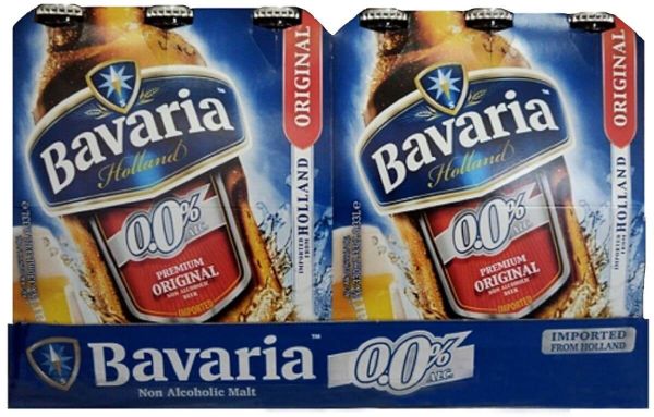 Упаковка пива Bavaria безалкогольное светлое фильтрованное 0.0 % 0.33 л x 24 шт