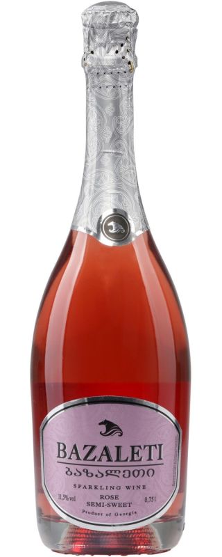 Вино игристое Bazaleti розовое полусладкое 0.75 л 11.5%