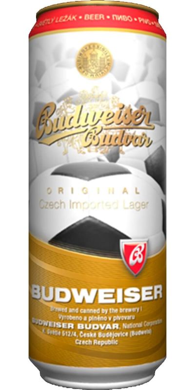 Упаковка пива Budweiser Budvar Football светлое фильтрованное 5% 0.5 л x 24 шт