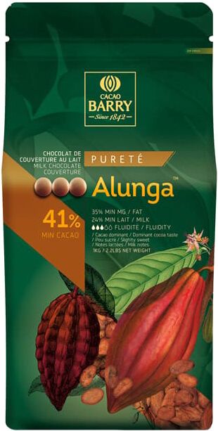 Молочный шоколад Cacao Barry Alunga 41% в виде каллет 1 кг