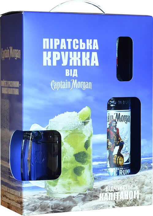 Ром Captain Morgan White Rum 0.7 л 38% + кухоль