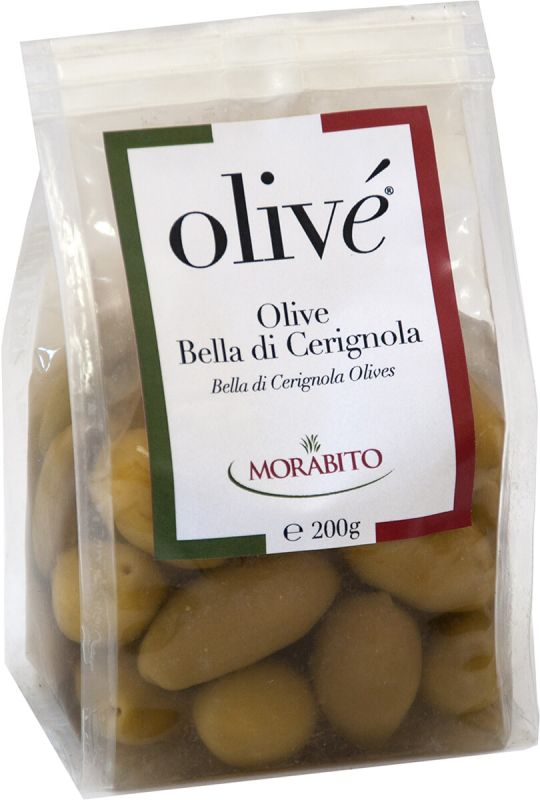 Оливки зеленые Morabito Bella Di Cerignola с косточкой 90/110 200 г