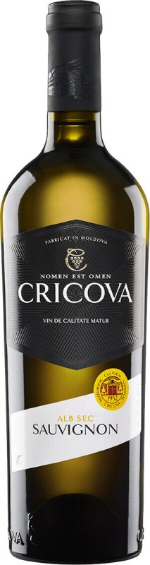 Вино Cricova Совиньон белое сухое 0.75 л 12%